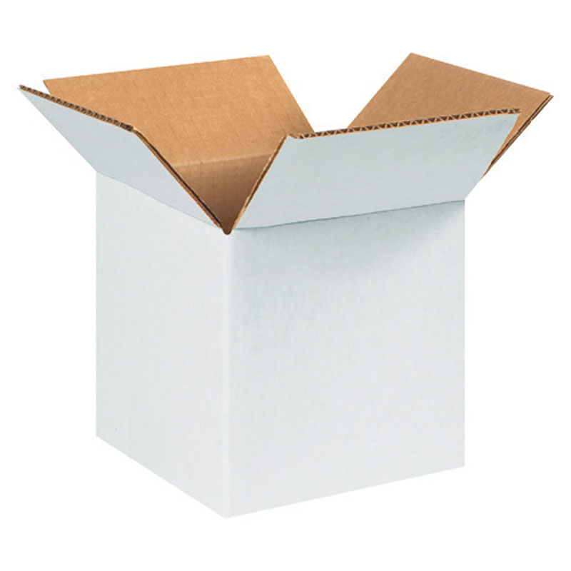 16" x 16" x 16" White Corrugated Box