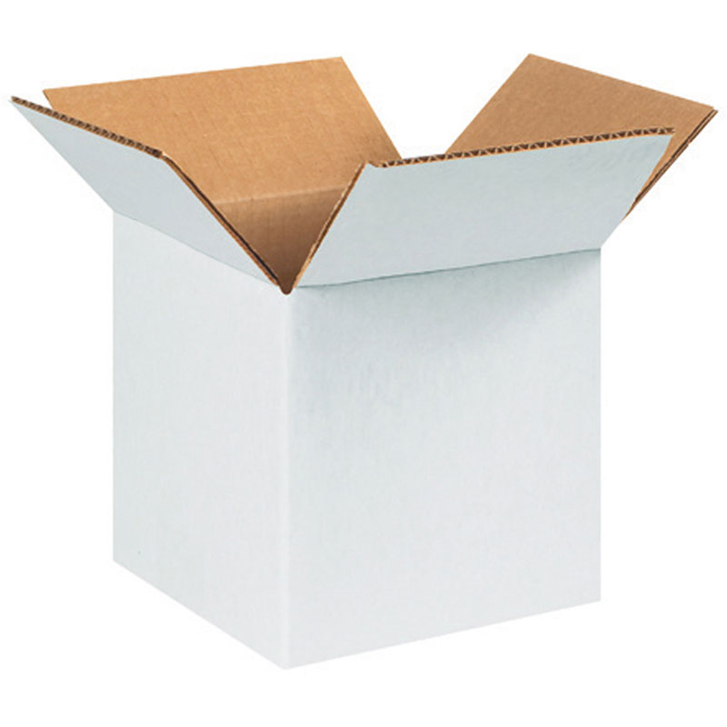 18" x 18" x 18" White Corrugated Box