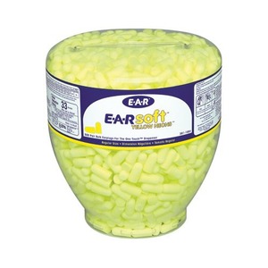 E-A-R One Touch  Earplug Dispenser, Polyurethane, Yellow, Uncorded 500/Pair