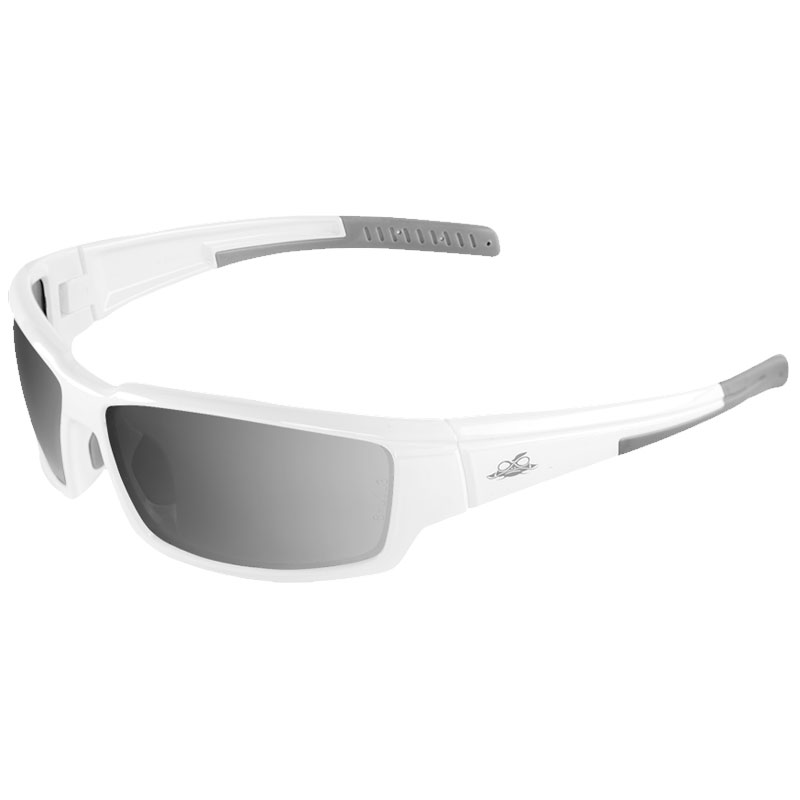 Maki Anti-Fog Safety Glasses. Lens: Silver Mirror. Frame: White, 12/Cs