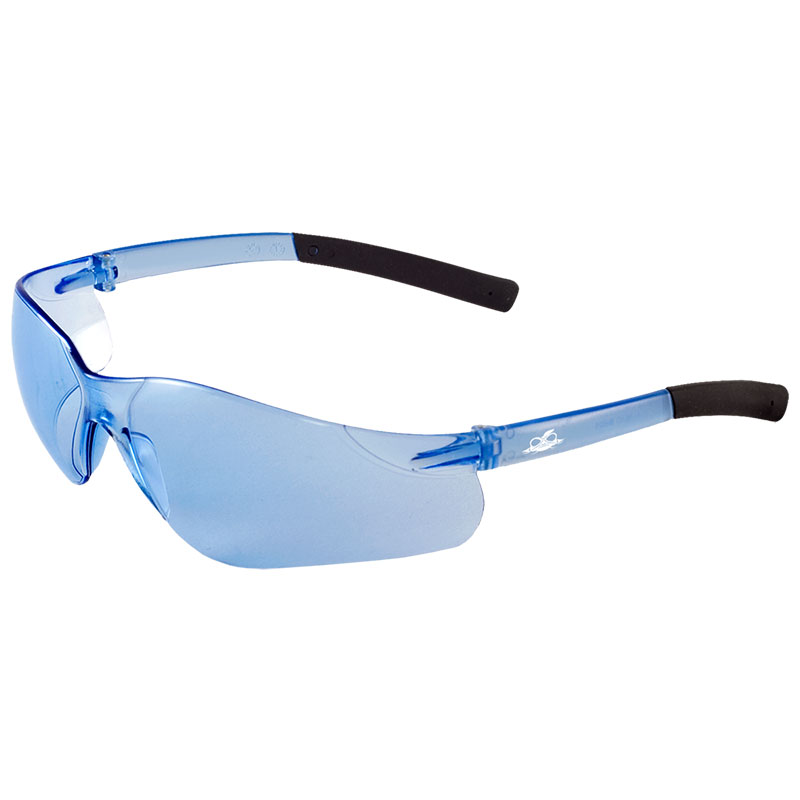Pavon Safety Glasses. Lens: Light Blue. Frame: Crystal Blue, 12/Cs
