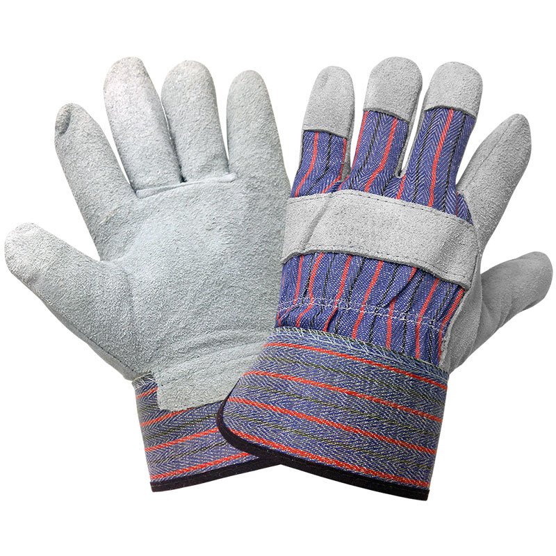 Leather Palm W/Safety Cuff Work Glove. Large. 12/Pair/Pkg
