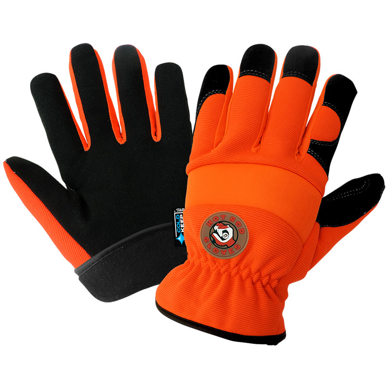 Hot Rod - Performance Sports Style, High-Visibility, Insulated Waterproof Winter Gloves. X-Large 12/Pkg