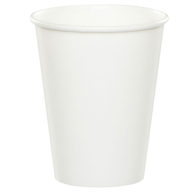 8 oz. White Hot Paper Cup 1000/Cs