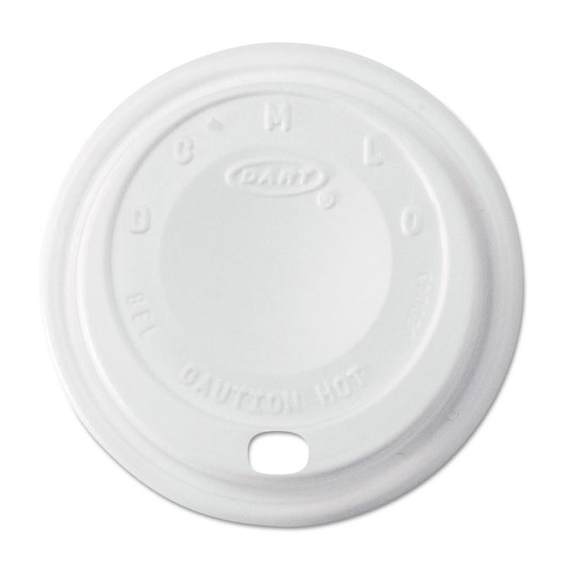 Dart Plastic Cappuccino Dome Cup Lids. 8 oz. White. 1000/Cs
