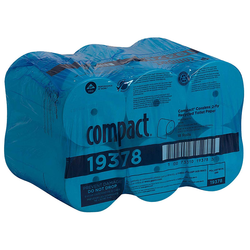 Georgia Pacific Compact ® 2 Ply Coreless Bath Tissue 1500/Sheets Per Roll. 18/Cs