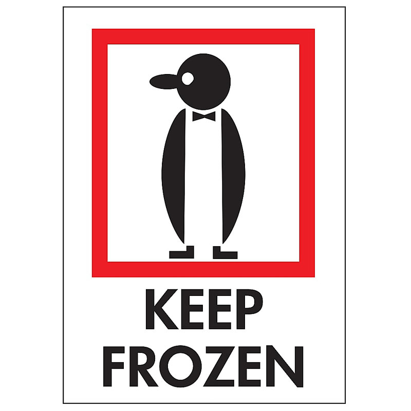 3" x 4" - "Keep Frozen" Label (International). 500/Roll