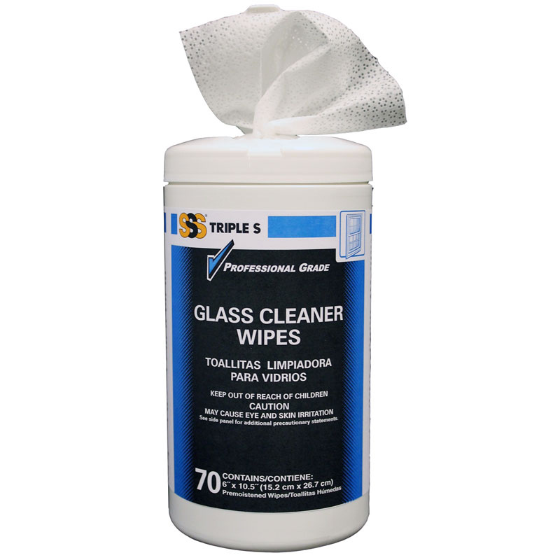 Triple S® Glass Cleaner Wipes