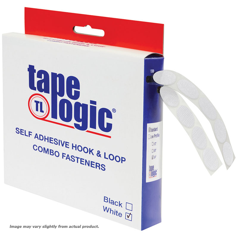 1/2" White Dots Combo Pack Velcro Tape by Tape Logic. 200/C