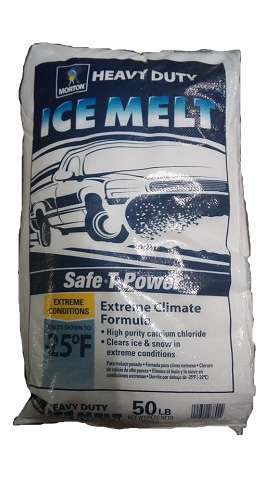 Morton calcium chloride is the strongest ice melt (-25 degrees)