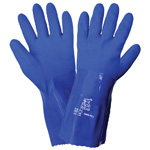 Frogwear® Premium Super Flexible Blue PVC, Small, 12 Pair/Pkg