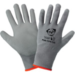 <strong>PUG13</strong> Gray Polyurethane / 13-Gauge <strong>Touch Screen Compatible Nylon Gloves.</strong> Small. 12/Pair/Pkg