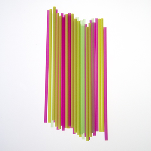 5-1/4" Single-Tube Stir Straw, Neon Colors   10,000/Cs