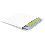 12 1/2" x 9 1/2" x 1" White Gusseted Flat Mailers. 100/Cs