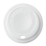 Dart Plastic Cappuccino Dome Cup Lids. 8 oz. White. 1000/Cs