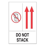 4" x 6" - "Do Not Stack" Label (International). 500/Roll