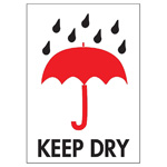 3" x 4" - "Keep Dry" Label (International). 500/Roll
