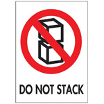 3" x 4" - "Do Not Stack" Label (International). 500/Roll