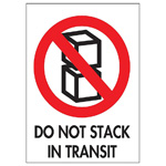 3" x 4" - "Do not Stack in Transit" Label (International). 500/Roll