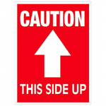 3" x 4"  "Caution This Side Up" Arrow Label. 500/Roll