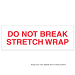 2" x 55 yds. "Do Not Break Stretch Wrap" pre-printed tape. 36/cs