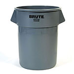 Brute® Round Trash Container, 20 Gallon Gray 1/Ea