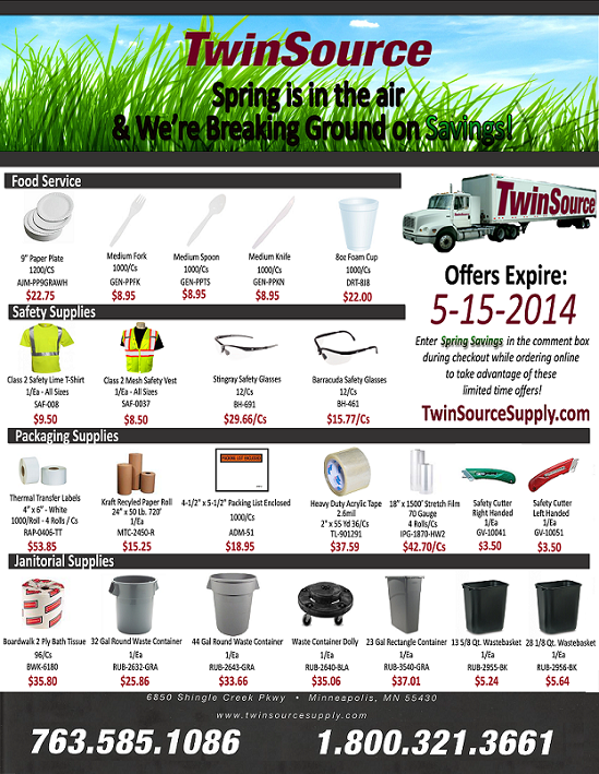 2014 Spring Savings Minneapolis Supply Company