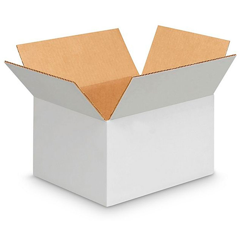 11-1/4" x 8-3/4" x 6" White Corrugated Box