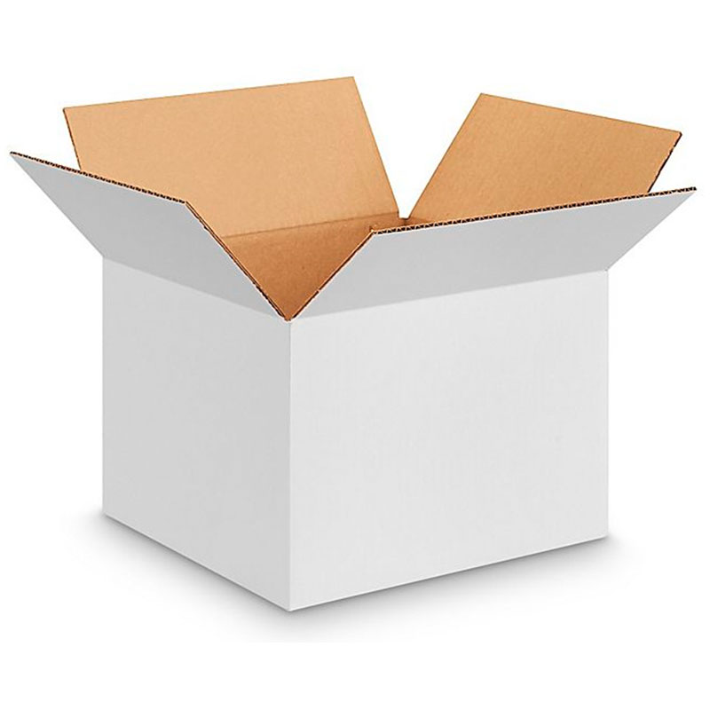 12" x 10" x 8" White Corrugated Box