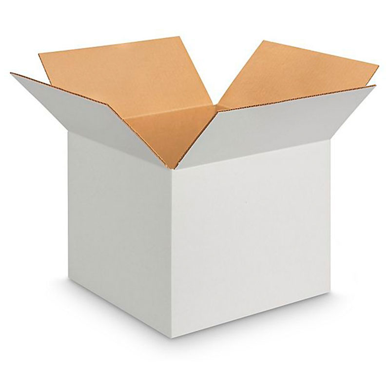 12" x 12" x 10" White Corrugated Box