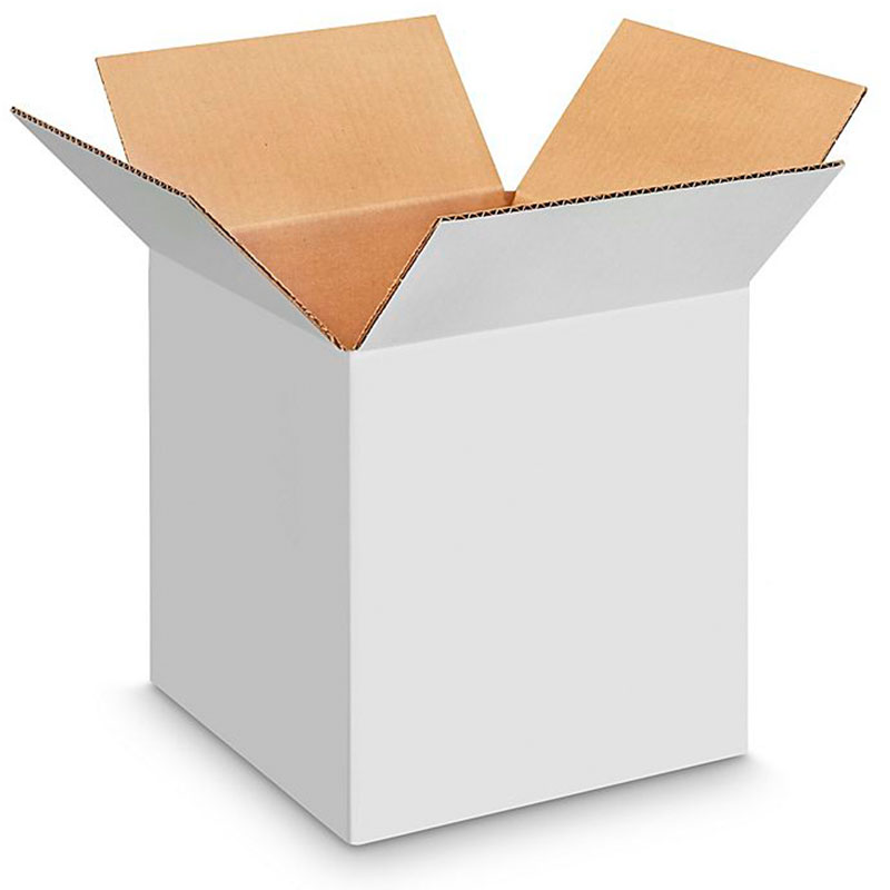 12" x 12" x 12" White Corrugated Box