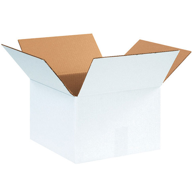 12" x 12" x 8" White Corrugated Box