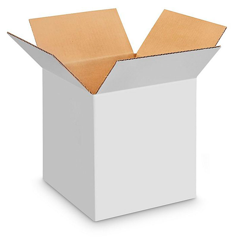 14" x 14" x 14" White Corrugated Box