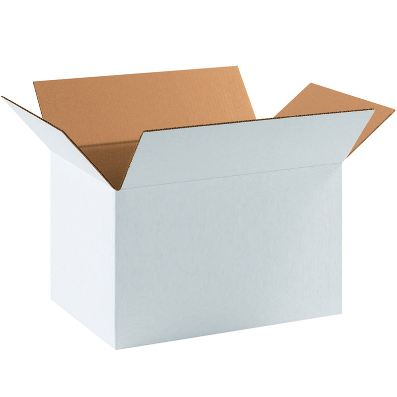 17-1/4" x 11-1/4" x 10" White Corrugated Box