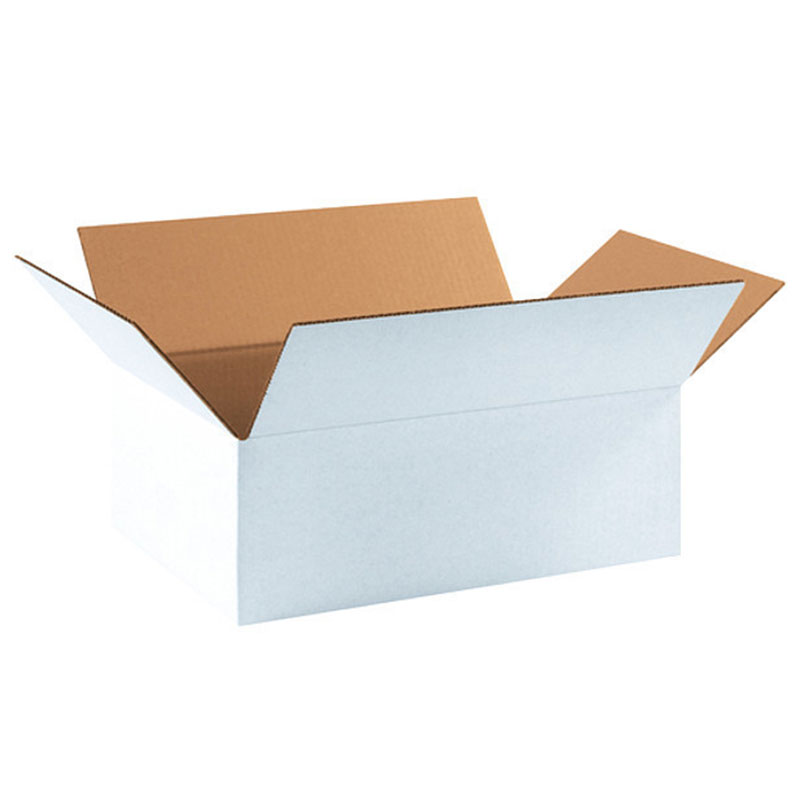 17-1/4" x 11-1/4" x 6" White Corrugated Box