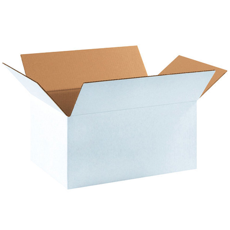 17-1/4" x 11-1/4" x 8" White Corrugated Box
