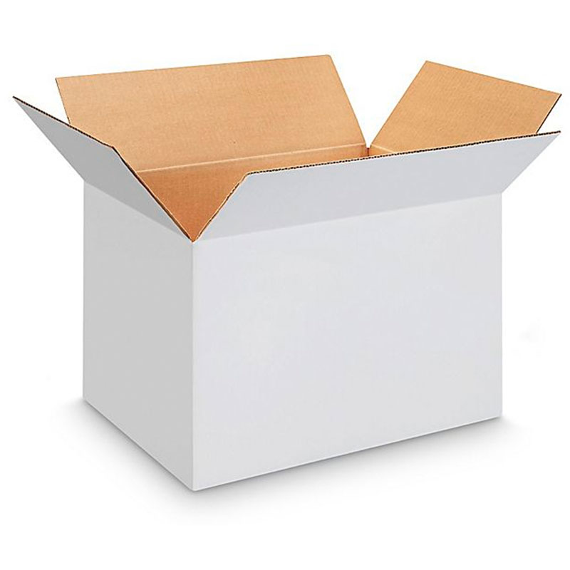 18" x 12" x 12" White Corrugated Box