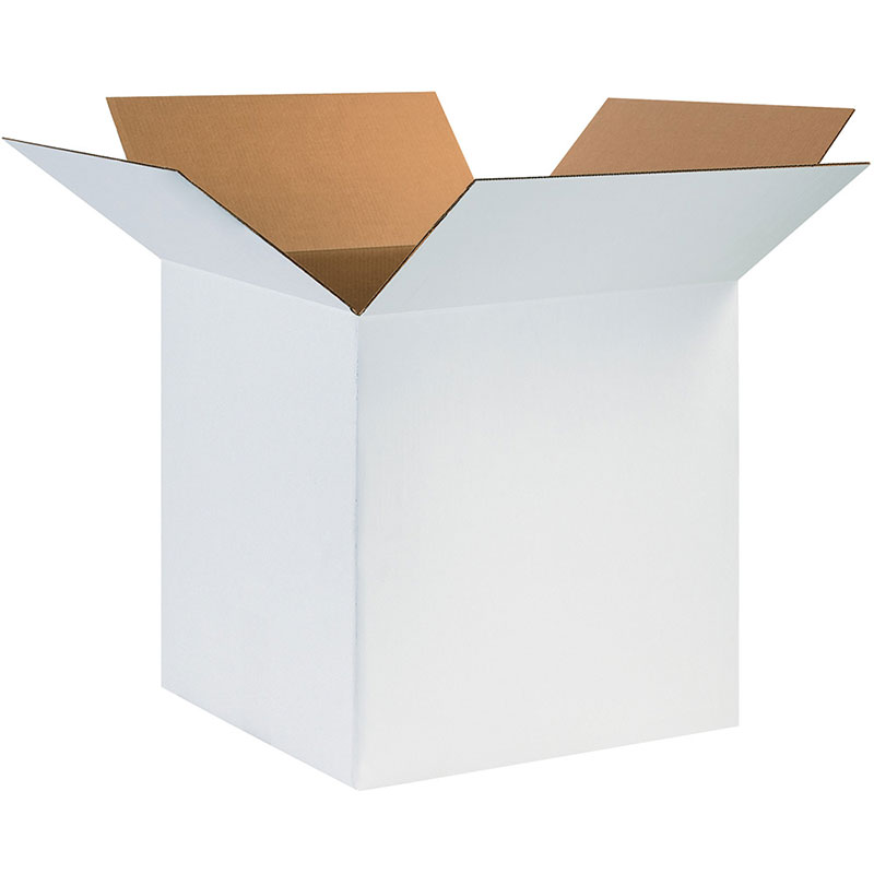 24" x 24" x 24" White Corrugated Box