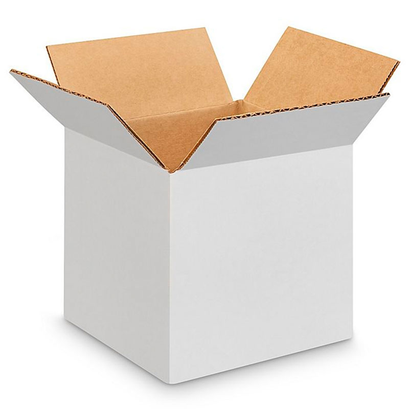 5" x 5" x 5" White Corrugated Box