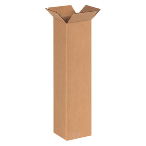 6" x 6" x 24" Tall Corrugated Box