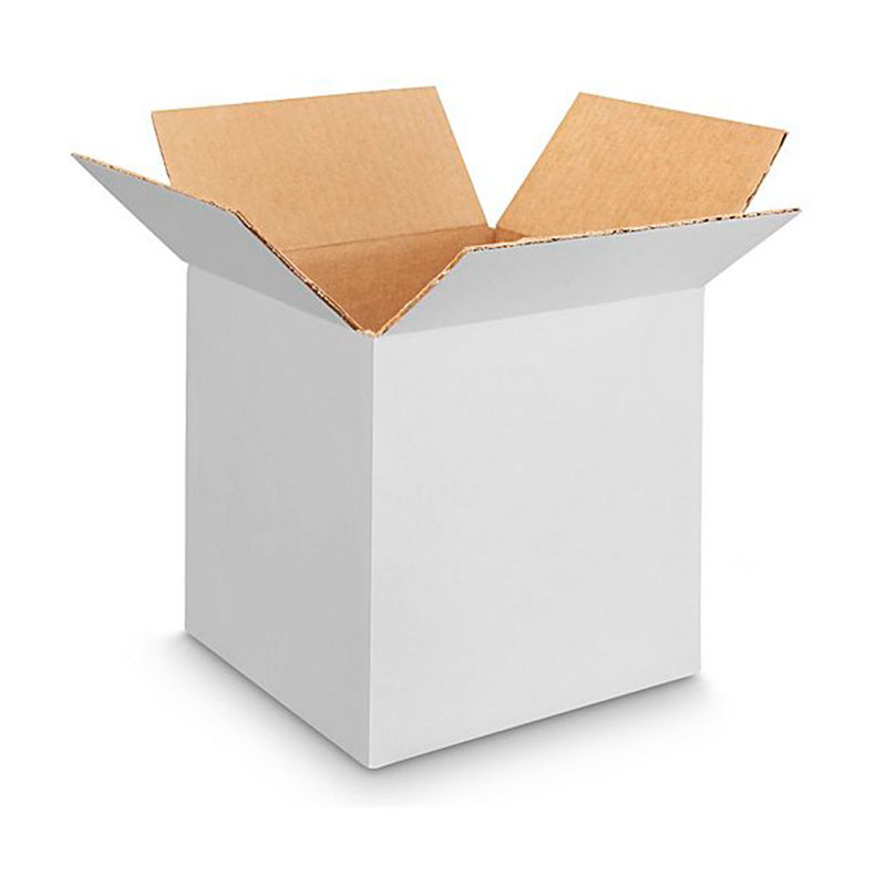 8" x 8" x 8" White Corrugated Box