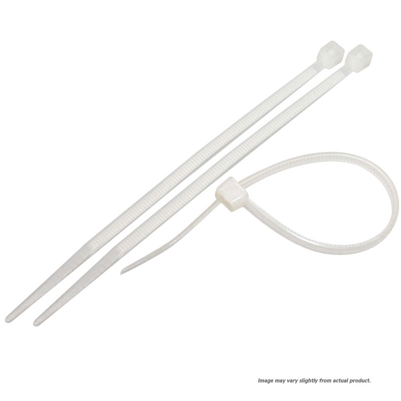 14" x .19"W x 50 Lb. Tensile. Nylon Cable Ties. 1000/Cs