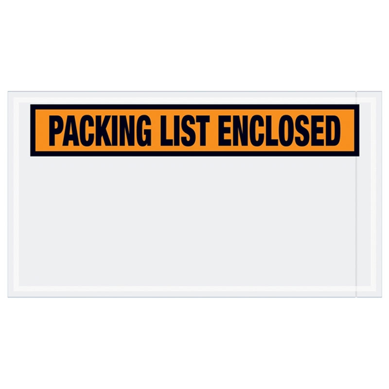 5.5" x 10" Orange "Packing List Enclosed" Envelopes