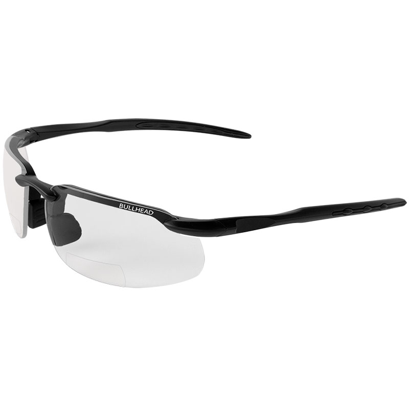 Swordfish Reader Safety Glasses. 1.0 Diopter. Lens: Clear. Frame: Crystal Black, 12/Cs