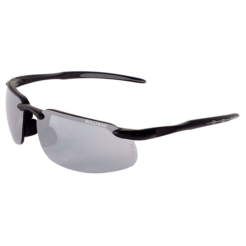 Swordfish Safety Glasses. Lens: Silver Mirror. Frame: Matte Black, 12/Cs Swordfish Safety Glasses. Lens: Silver Mirror. Frame: Matte Black, 12/Cs