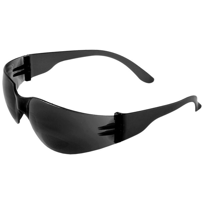 Torrent Reader Safety Glasses. 2.0 Diopter. Lens: Smoke. Frame: Crystal Black, 12/Cs