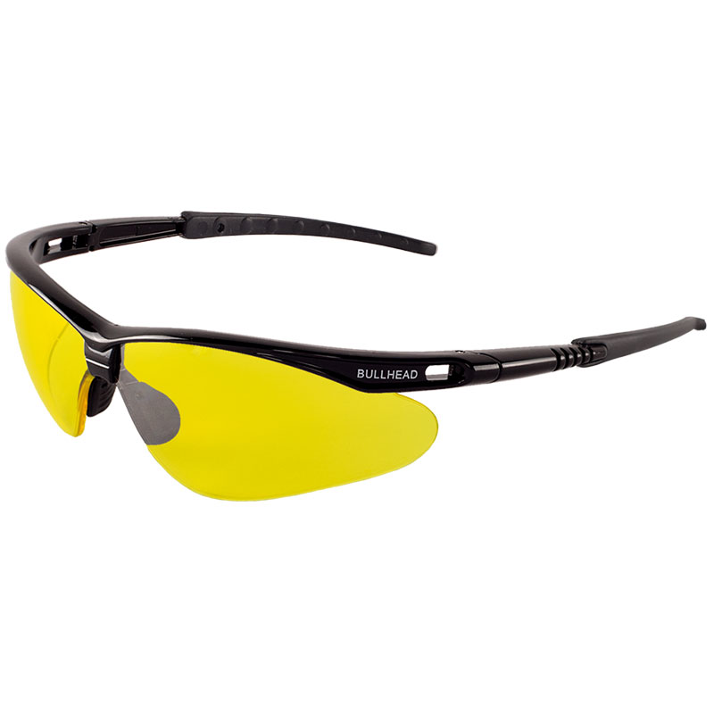 Stinger Safety Glasses. Lens: Yellow. Frame: Shiny Black, 12/Cs Stinger Safety Glasses. Lens: Yellow. Frame: Shiny Black, 12/Cs