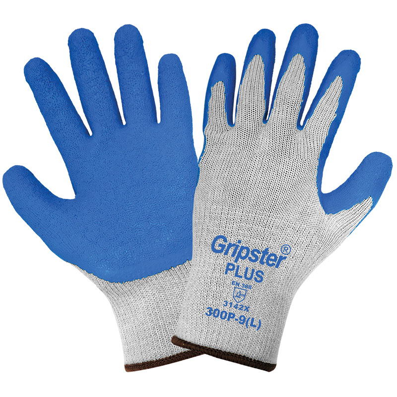 Gripster® Rubber and Poly/Cotton Knit Gloves, Extra Large, 12 Pair/Pkg