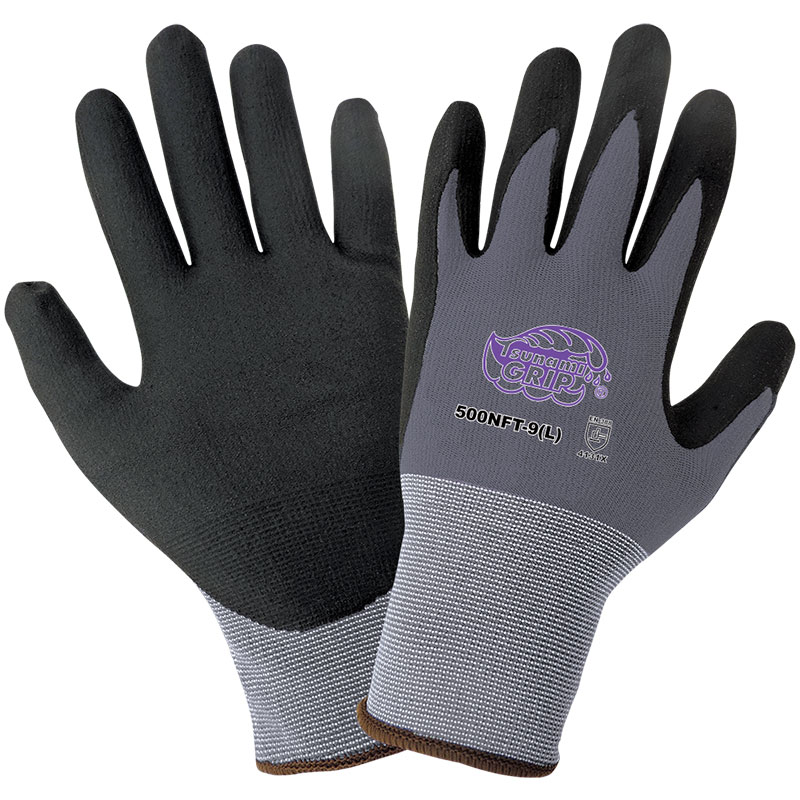 Tsunami Grip® New Foam Technology Nitrile Finish Knit Wrist Glove, Medium, 12 Pair/Pkg