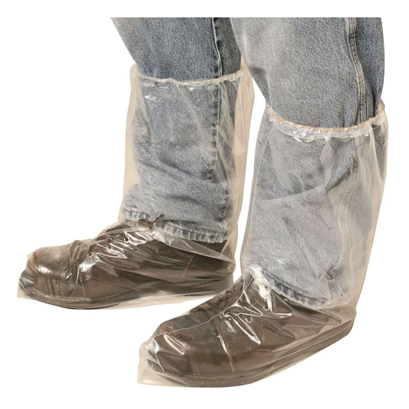 5 mil Clear Poly Boot Cover w/ Elastic Opening. XL. 500/case.